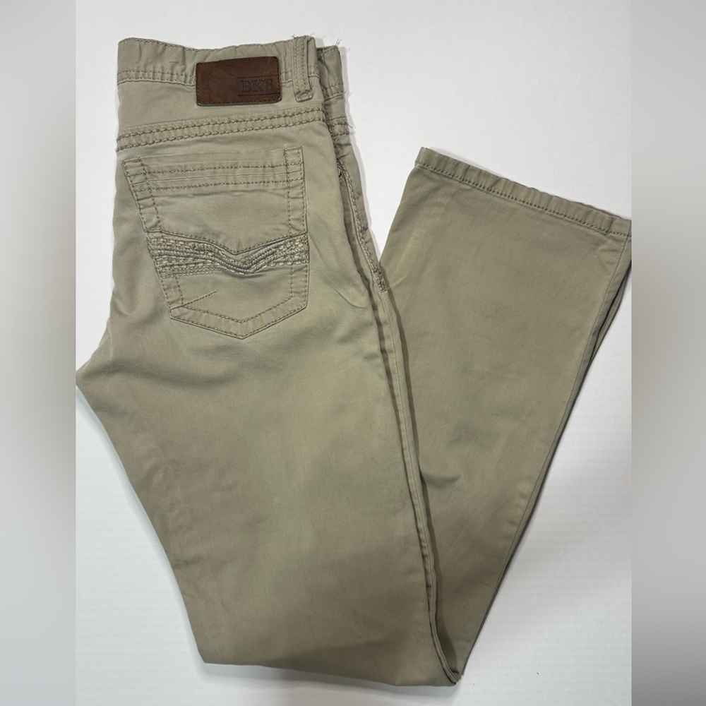 BKE Men's Khaki Straight Carter Jeans